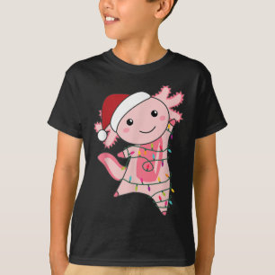Axolotl Christmas Fairy Light Christmas Axolotl T-Shirt