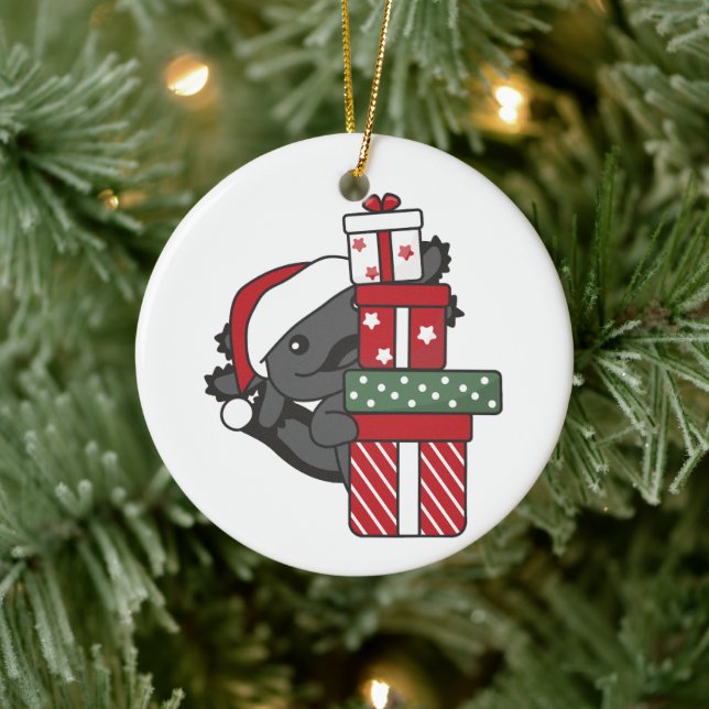 Axolotl Christmas Gift Winter Animals Axolotl Ceramic Tree Decoration (Tree)