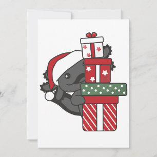 Axolotl Christmas Gift Winter Animals Axolotl  Holiday Card