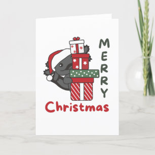Axolotl Christmas Gift Winter Animals Axolotl Holiday Card
