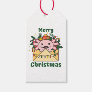 Axolotl Christmas Letter Winter Animals Axolotls Gift Tags