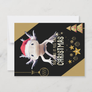 Axolotl christmas postcard