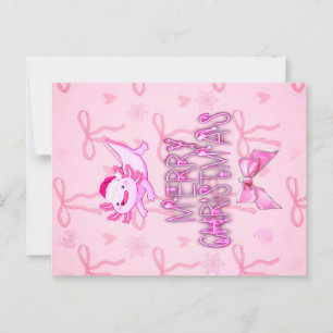 Axolotl christmas postcard