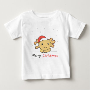 Axolotl Christmas Snow Winter Animals Axolotls Baby T-Shirt