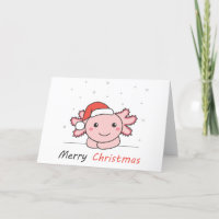 Axolotl Christmas Snow Winter Animals Axolotls