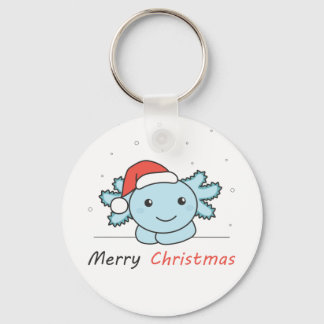 Axolotl Christmas Snow Winter Animals Axolotls Key Ring