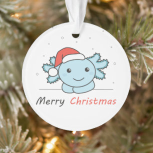 Axolotl Christmas Snow Winter Animals Axolotls Ornament