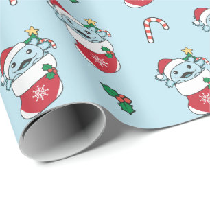 Axolotl Christmas Snow Winter Animals Axolotls Wrapping Paper