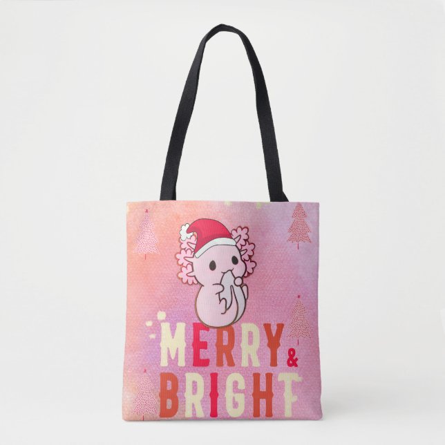 Axolotl christmas  tote bag (Front)