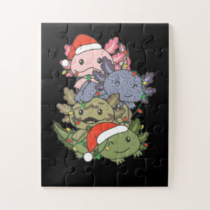 Axolotl Christmas Tree Christmas Animals Axolotls Jigsaw Puzzle