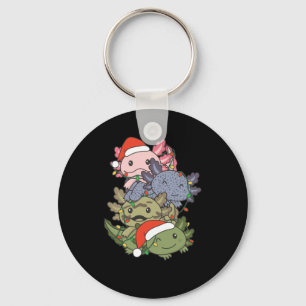 Axolotl Christmas Tree Christmas Animals Axolotls Key Ring
