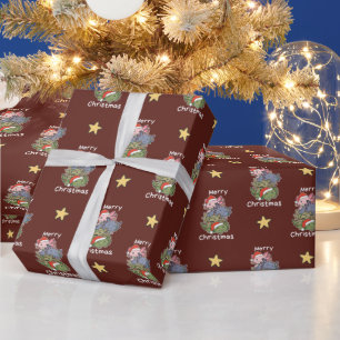 Axolotl Christmas Tree Christmas Animals Axolotls Wrapping Paper