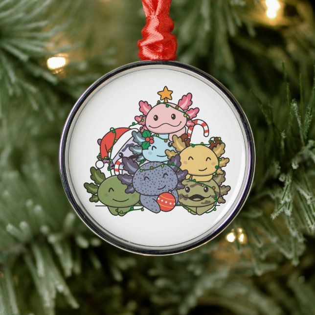 Axolotl Christmas Tree Funny Animal Christmas Metal Tree Decoration (Tree)