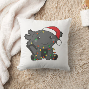 Axolotl Christmas Winter Animals Axolotls Cushion