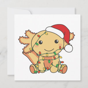 Axolotl Christmas Winter Animals Axolotls Invitation