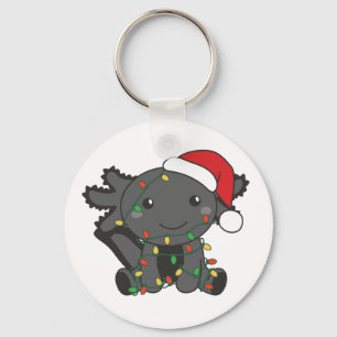 Axolotl Christmas Winter Animals Axolotls Keychain