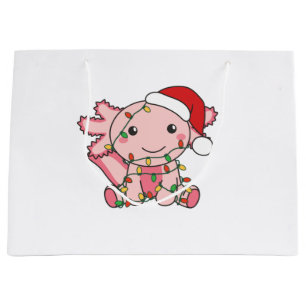 Axolotl Christmas Winter Animals Axolotls Large Gift Bag