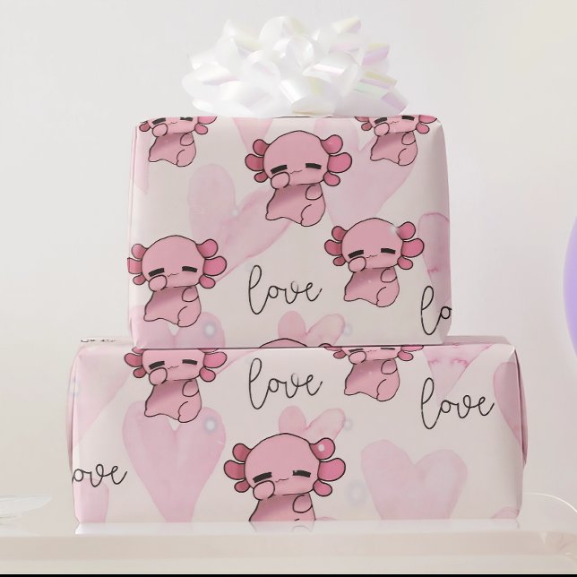 Axolotl christmas  wrapping paper (Creator Uploaded)
