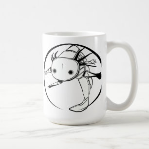 Axolotl circle (white) mug