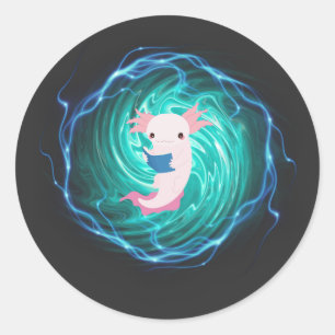 Axolotl classic round sticker
