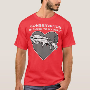 Axolotl Conservation Heart T-Shirt