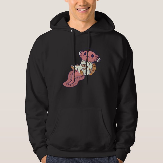 axolotl cute  axolotl  space spaceman hoodie (Front)