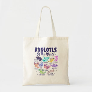 Axolotl Cute Axolotls Of The World Kawaii Girl Boy Tote Bag