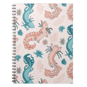 Axolotl Cute Pattern Kawaii Animal Notebook