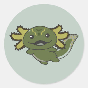 Axolotl Different Types Of Axolotls Cute Animals C Classic Round Sticker