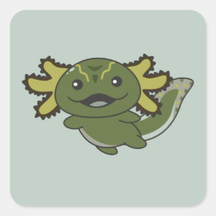 Axolotl Different Types Of Axolotls Cute Animals S Square Sticker