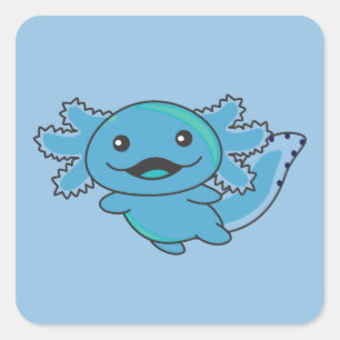 Axolotl Different Types Of Axolotls Sweet Axolotl  Square Sticker