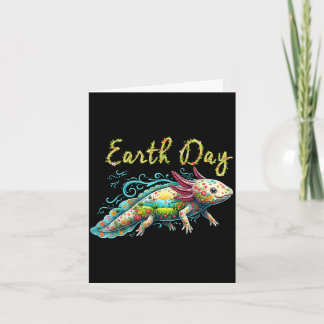 Axolotl earth day 2026 animal axolotl lovers men card