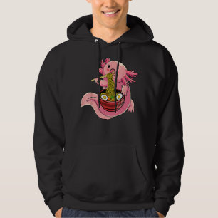 Axolotl Eating Ramen Noodle For Girls Teen Boys Hoodie