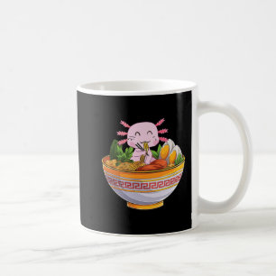 Axolotl Eating Ramen Noodles Kawaii Anime Gift Gir Coffee Mug