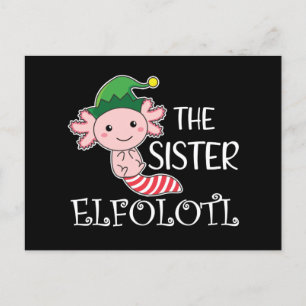 Axolotl Elf The sister Elfololt Animal Christmas Postcard
