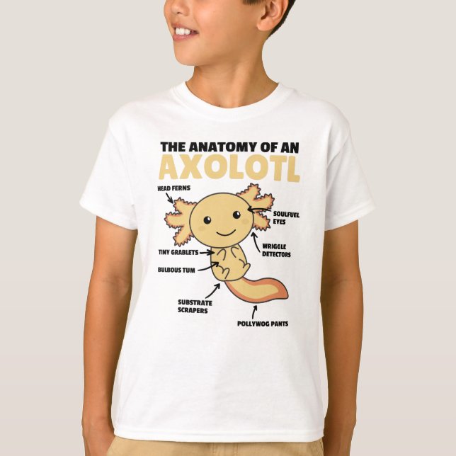Axolotl Explanation Anatomy Of An Axolotl T-Shirt (Front)