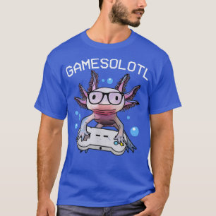 Axolotl Fish Playing Video Game White-Axolotl Liza T-Shirt