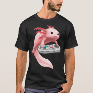 Axolotl Fish Playing Video Game WhiteAxolotl T-Shirt