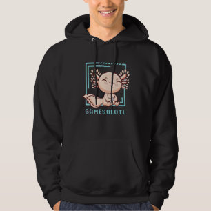 Axolotl Fish Playing Video Games Lizard Gamesolotl Hoodie