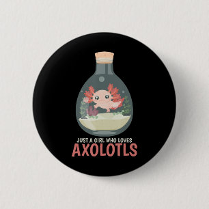 Axolotl Fish Tank Axolotl Questions Cute Anime Kid 6 Cm Round Badge