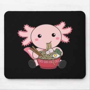 Axolotl Food Ramen Japanese Food Kawaii Animals Po Mouse Mat