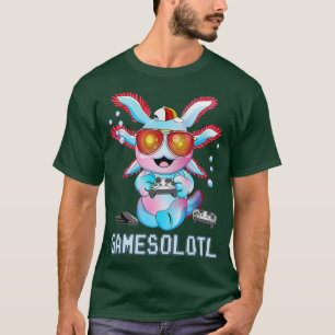 Axolotl  Funny  Boys Gamesolotl Plush Pet Kids  T-Shirt