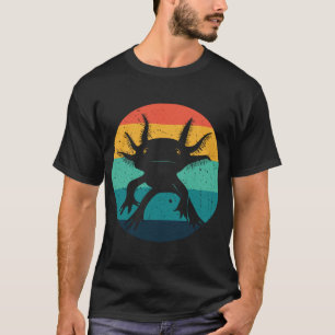 Axolotl Funny Gift Mum Dad Kids Retro Design T-Shirt