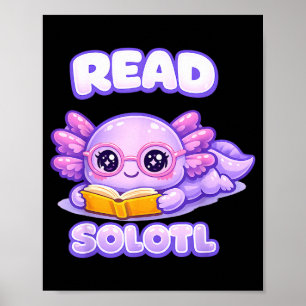Axolotl funny reader book library kids readsolotl poster