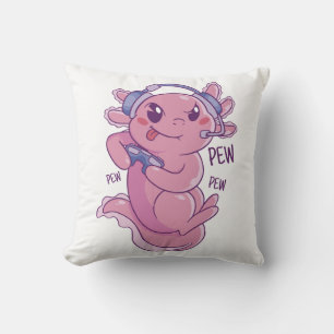 Axolotl Gamer Challenge Blast Cushion