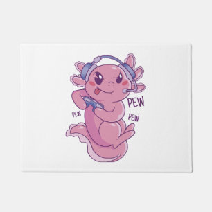 Axolotl Gamer Challenge Blast Doormat