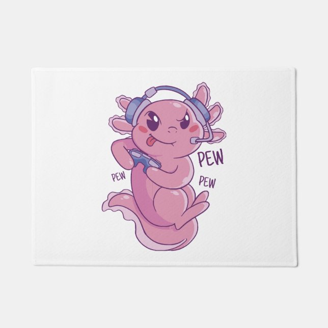 Axolotl Gamer Challenge Blast Doormat (Front)