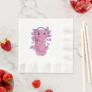Axolotl Gamer Challenge Blast Napkin