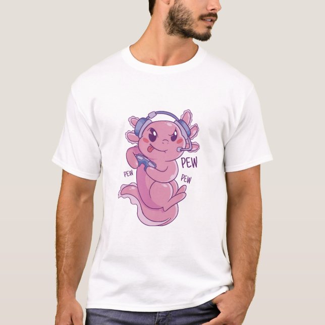 Axolotl Gamer Challenge Blast T-Shirt (Front)