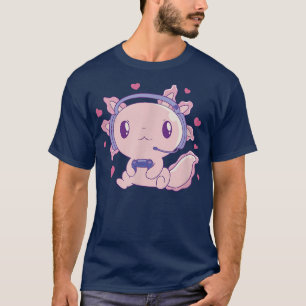 Axolotl Gamer Gaming Cute Funny Axolotls Kawaii Ja T-Shirt